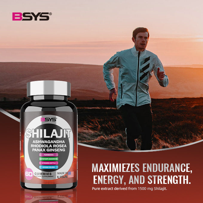 BSYS 8-in-1 Shilajit Gummies – 60 Count | Energy, Strength & Wellness Support – Noor Mart