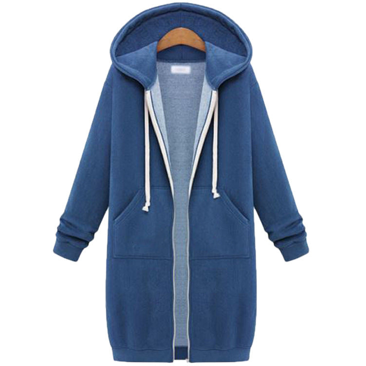 Hooded Long Sleeve Sweater – Women’s Fleece Long Jacket, Winter Warm Casual Outerwear – Noor Mart