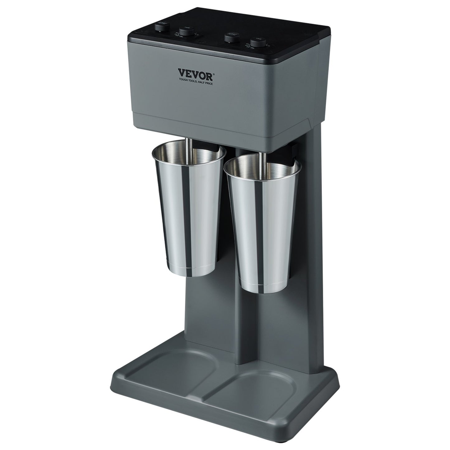 VEVOR Milkshake Maker Double Head 375W x2 Drink Mixer with Stainless Steel Cups – Commercial & Home Blender Machine – Noor Mart