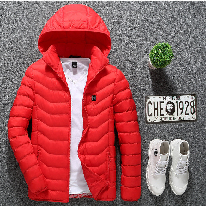 Men’s USB Heated Jacket | Winter Electric Thermal Coat with Heating Vest – Noor Mart