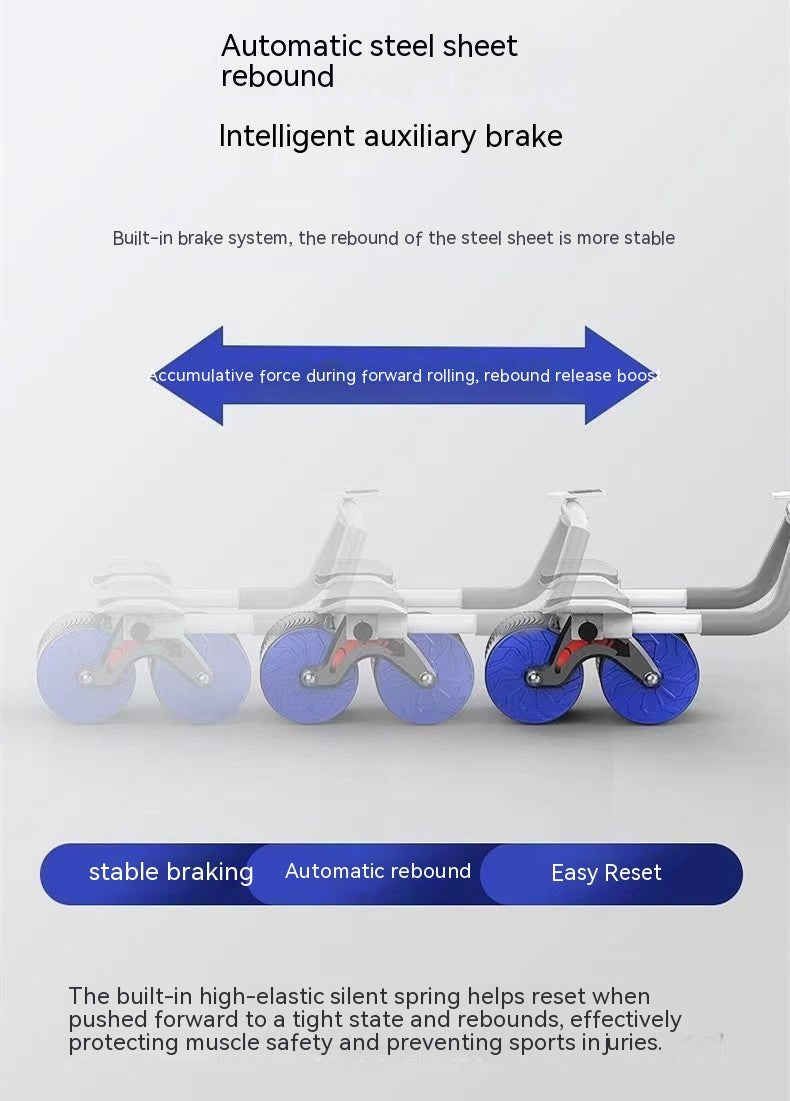 Abdominal Wheel with Automatic Rebound | Belly Contracting & Core Rolling Exercise – Noor Mart