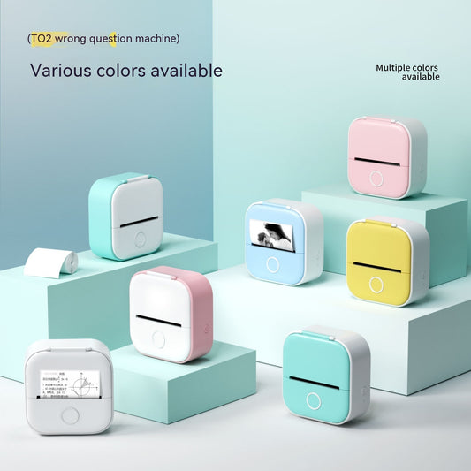 Portable Mini Thermal Label Printer Home Photo Printer Student Wrong Question Printer Bluetooth-compatible Mini Label Printer Price Tag – Noor Mart