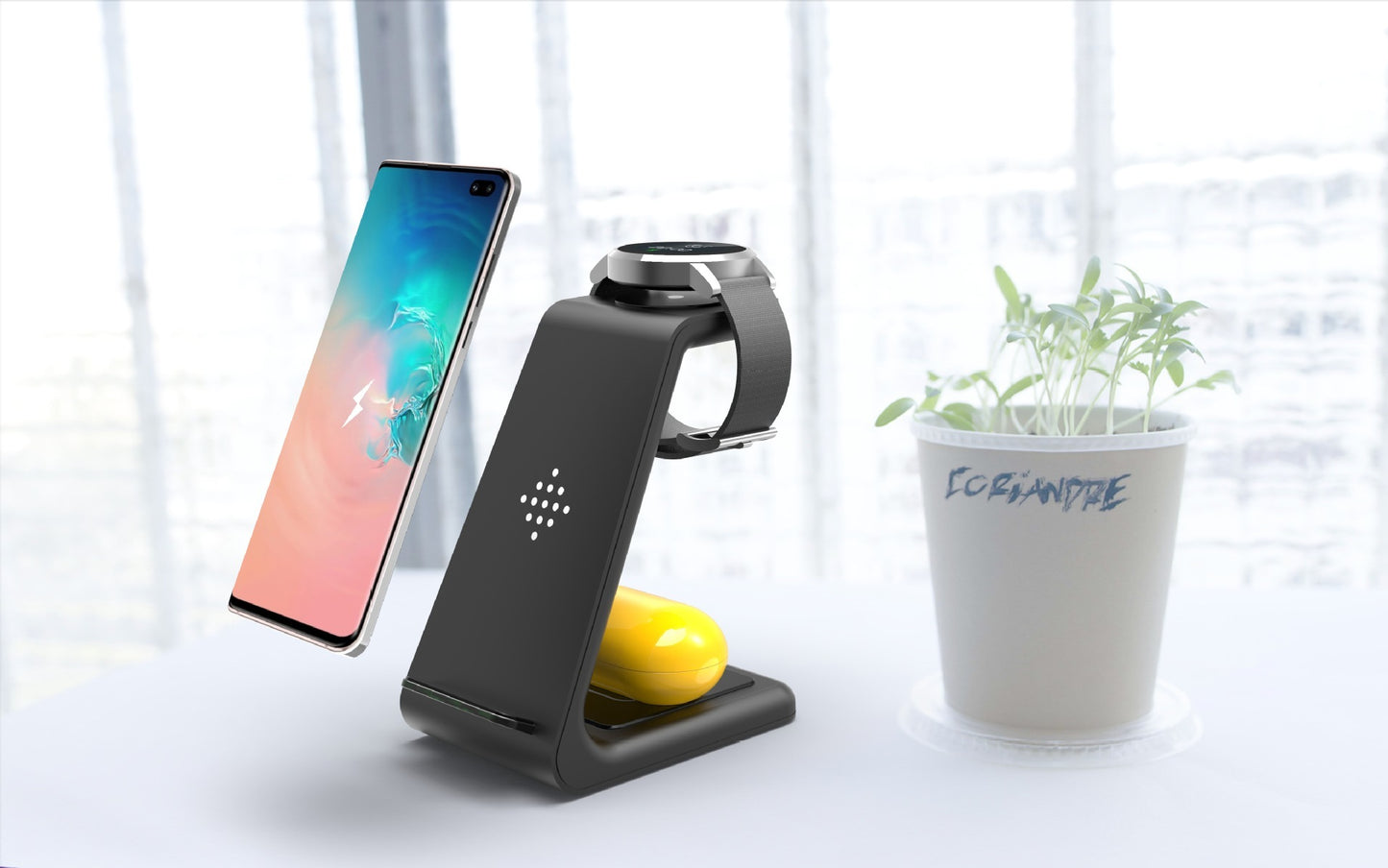 3 in 1 Fast Charging Station | Wireless Charger Stand & Quick Charge Dock – Noor Mart