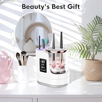 2 IN 1 Makeup Brush Cleaner – Electric & Manual Cosmetic Brush Cleaning Tool - منظف فرش المكياج ٢ في ١