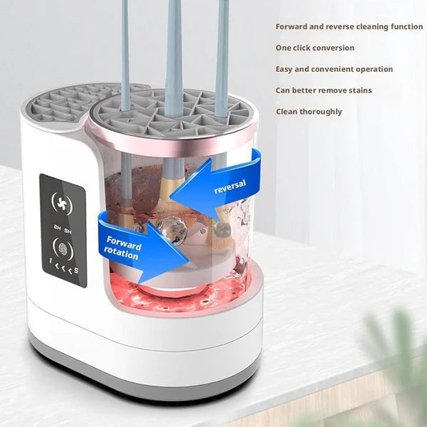 2 IN 1 Makeup Brush Cleaner – Electric & Manual Cosmetic Brush Cleaning Tool - منظف فرش المكياج ٢ في ١