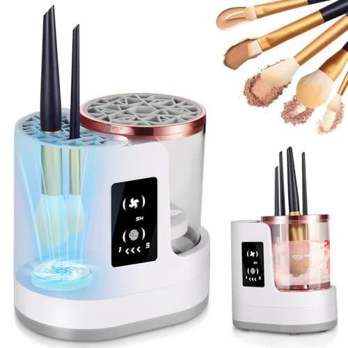 2 IN 1 Makeup Brush Cleaner – Electric & Manual Cosmetic Brush Cleaning Tool - منظف فرش المكياج ٢ في ١