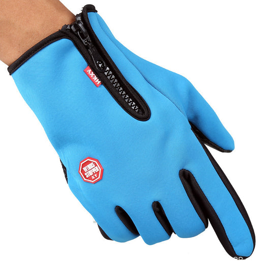 Full Finger Touch Screen Ski Gloves | Winter Zipper Waterproof Gloves – Noor Mart