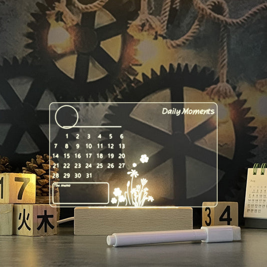Creative LED Note Board Night Light | USB Message Lamp with Pen – Perfect Gift – Noor Mart