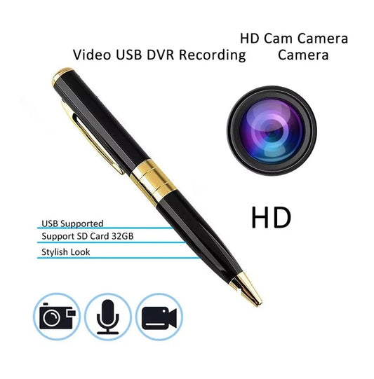 1080P HD Pen Camera – Mini Hidden Pocket Cam with Audio Video Recorder DVR – Portable Security Camera for Home, Office & Travel – Noor Mart
