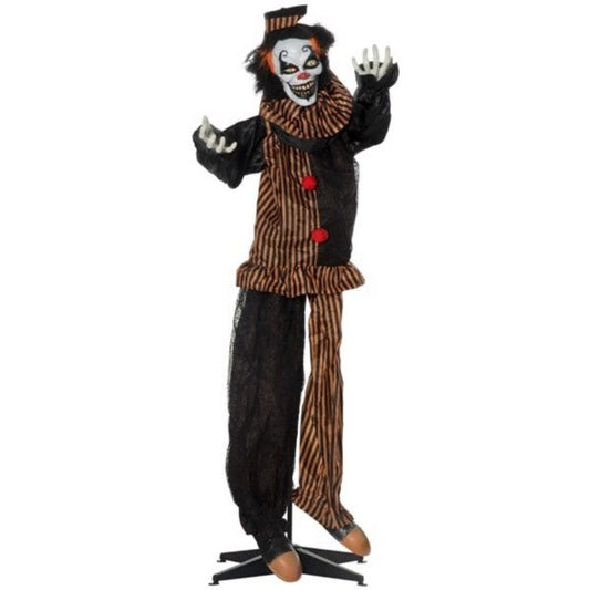 Animated Halloween Clown Decoration with Red LED Eyes & Creepy Sounds – Indoor/Outdoor Prop – Noor Mart
