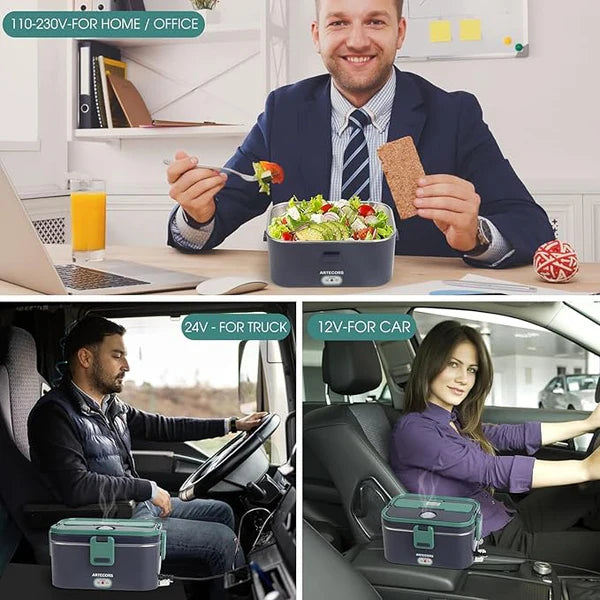 Electric Lunch Box – Portable Heated Food Container for Home & Office - صندوق الغداء الكهربائي