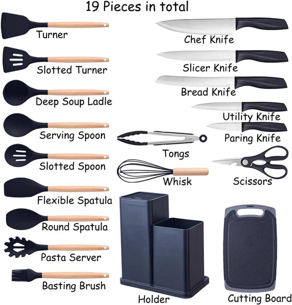 Kitchen Ware Set – Complete Multi-Piece Cookware & Utensils Set - مجموعة أواني المطبخ