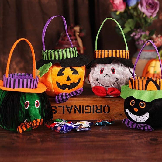 Cute Halloween Candy Bag Halloween Pumpkin Pattern Portable Handbag Cosplay Props Gift Basket Kids Gifts – Noor Mart