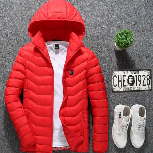 Men’s USB Heated Jacket | Winter Electric Thermal Coat with Heating Vest – Noor Mart