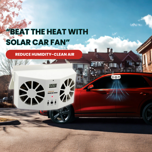 Solar Car Ventilation Fan – Fresh Air, No Battery Needed