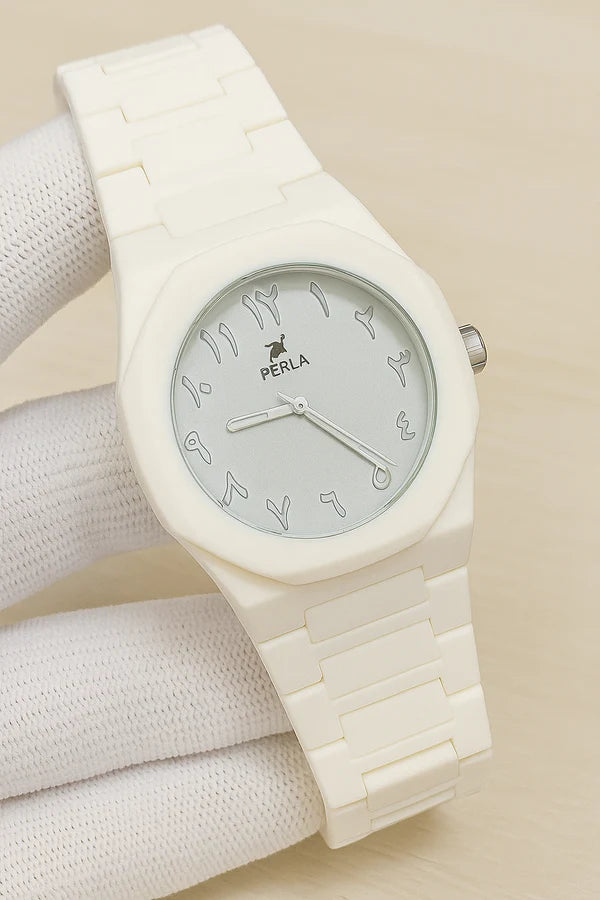 White Aura Watch – Elegant & Stylish Wristwatch for Men & Women