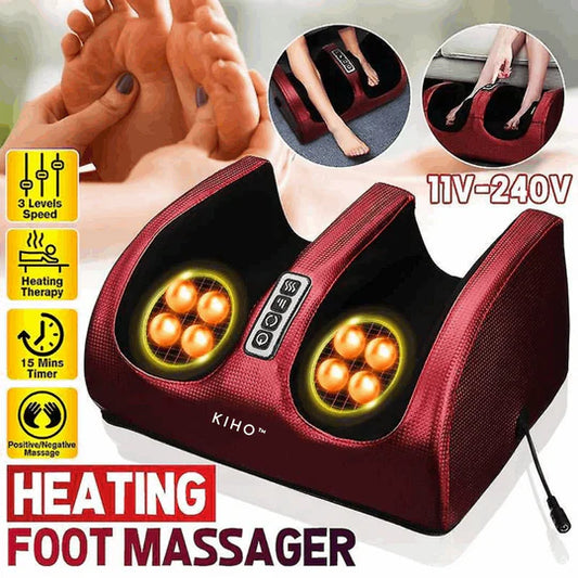 Electric Foot Massager – Shiatsu & Heat Therapy Machine – جهاز تدليك القدم الكهربائي