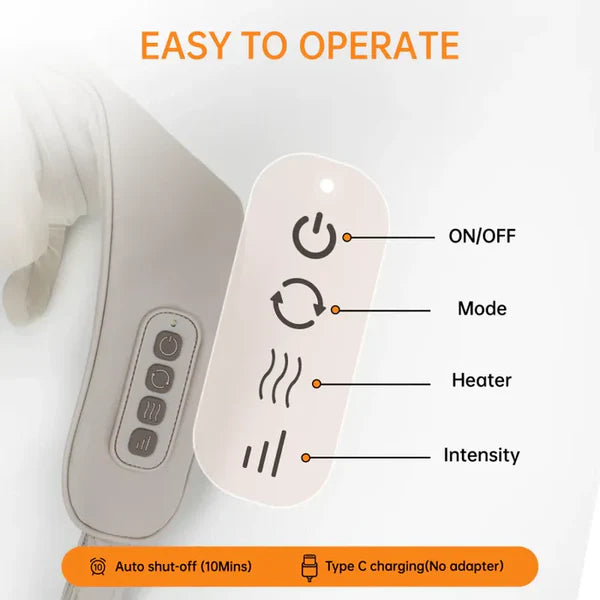 Kneading Massager – Electric Shoulder & Neck Massager with Heat – مدلك عجن للكتف والرقبة