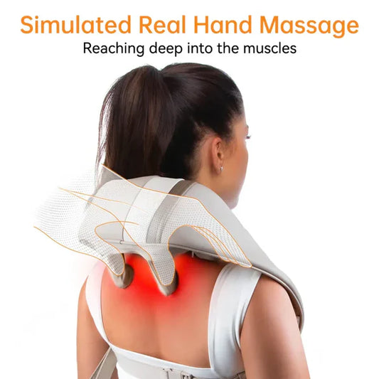 Kneading Massager – Electric Shoulder & Neck Massager with Heat – مدلك عجن للكتف والرقبة