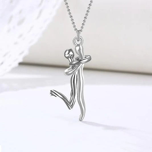 Couple Silver Pendant – Elegant Matching Necklace for Him & Her | Romantic Gift قلادة زوجية فضية