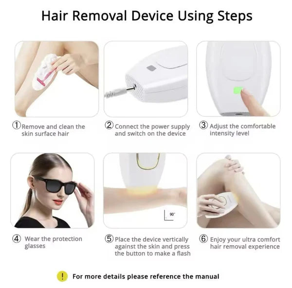 Professional IPL Laser Hair Removal Handset – Permanent Hair Removal for Women & Men | Home Use جهاز إزالة الشعر بالليزر IPL