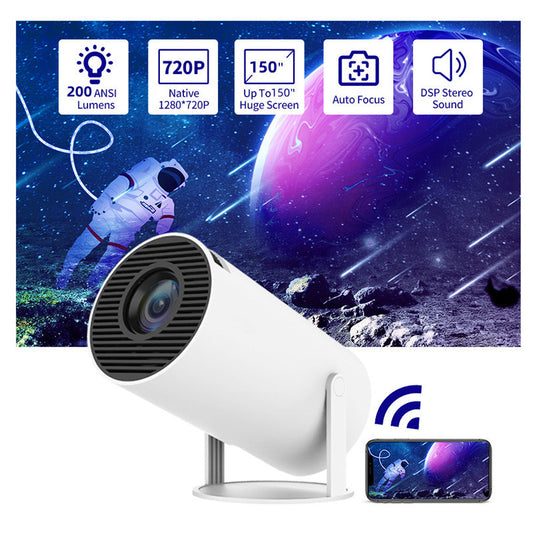 Portable Mini Projector – 180° Projection Angle, Automatic Focus, Home Video Projector for Movies & Entertainment – Noor Mart