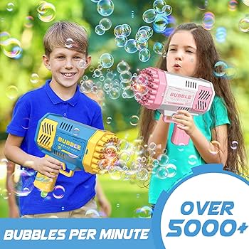 Magical Bubble Gun for Kids – 80 Holes Automatic Bubble Shooter