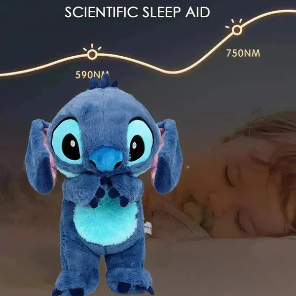 Stitch Breathing Bear – Calming Plush Toy & Sleep Aid - دب تنفسي مخيط
