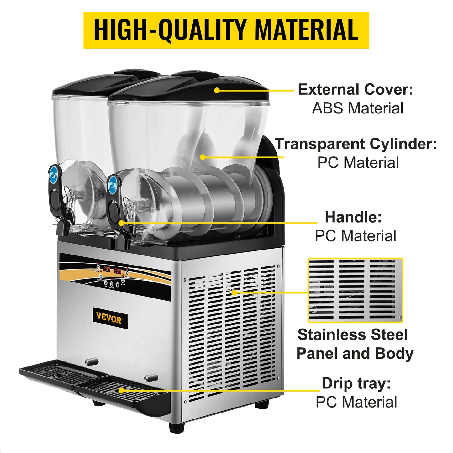 VEVOR Margarita Machine 15L x2 Tank – Commercial Slushy & Smoothie Drink Maker for Bars, Restaurants, Cafes, Supermarkets & Home – Noor Mart