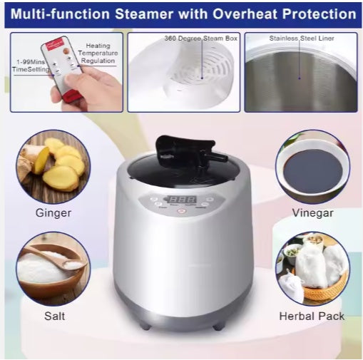 Portable Steam Sauna Tent with 2.6L Steamer – Foldable Full Body Home Sauna Spa – USA Warehouse Free Shipping – Noor Mart