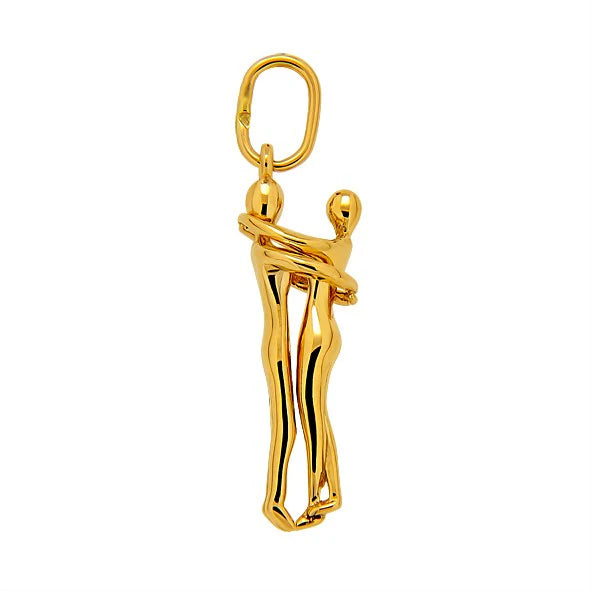 Couple Golden Pendant – Elegant Matching Necklace for Him & Her | Romantic Gift Couple Golden Pendant - قلادة زوجية ذهبية