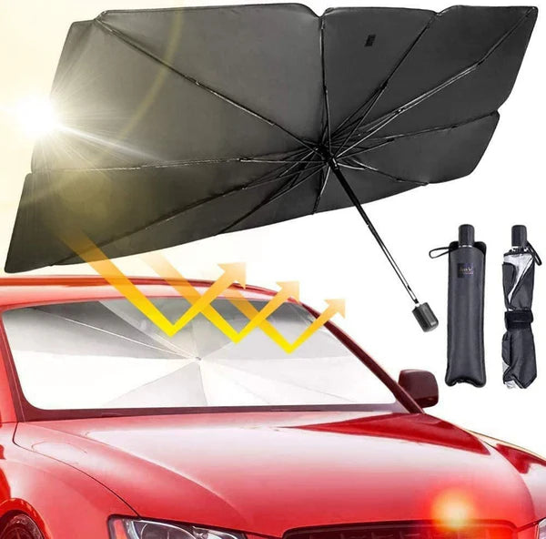 Car Umbrella – Foldable Sun & Rain Protection for Vehicles – مظلة سيارة